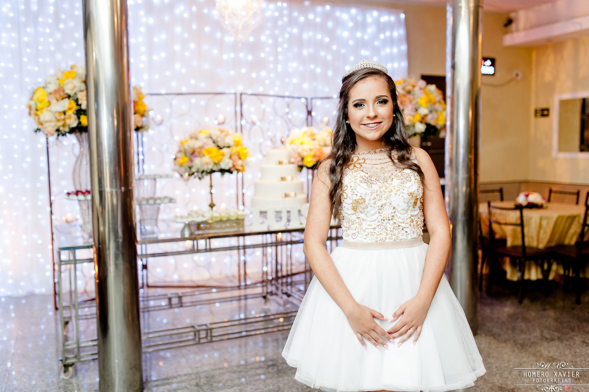 Fotografia festa aniversário Luísa de 15 anos em BH, salão de festas O Sonhador